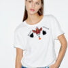 T-SHIRT ETNO HANDMADE BIAŁY DAMSKI - obrazek 2