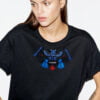 T-SHIRT ETNO HANDMADE CZARNY DAMSKI - obrazek 2