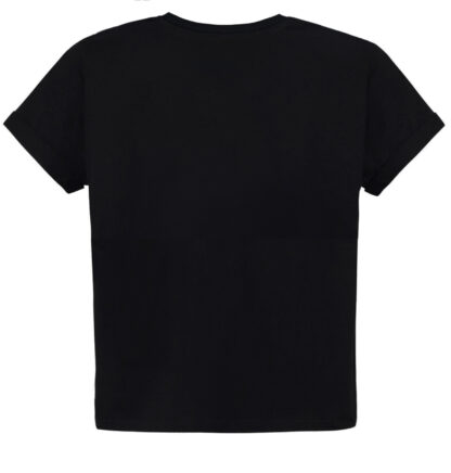 T-SHIRT CZARNY Z HAFTEM DAMSKI - obrazek 2